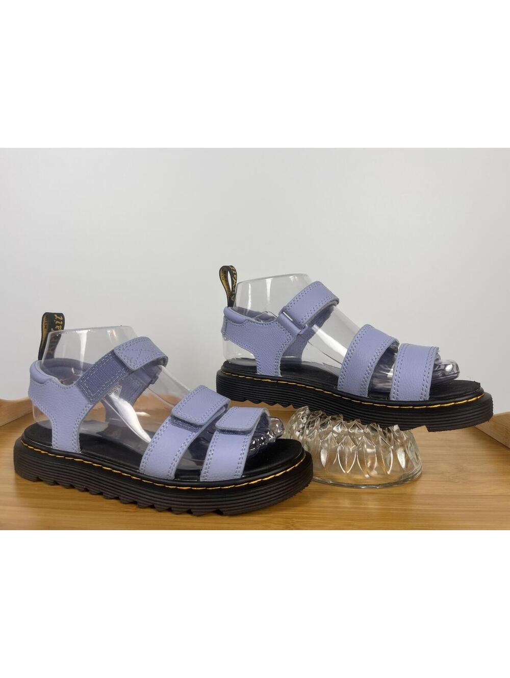 Dr. Martens Klaire Leather Strap Platform Sandals Women’s Size 6 Doc Blue